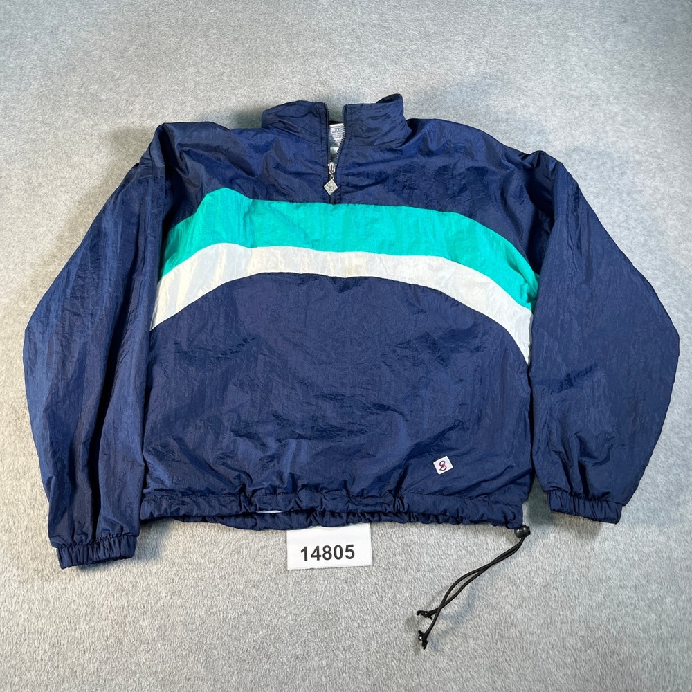 Vintage Cheerleader & DanzTeam Windbreaker Unisex Large Navy Blue Good 90s USA
